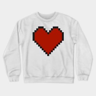 Pixel Art Heart Red Crewneck Sweatshirt